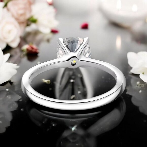 Artisan ✦ Moissanite Ring & Pendant Set ✦ 1.90ctw Rhodium Over Sterling Size 5 - Picture 7 of 14